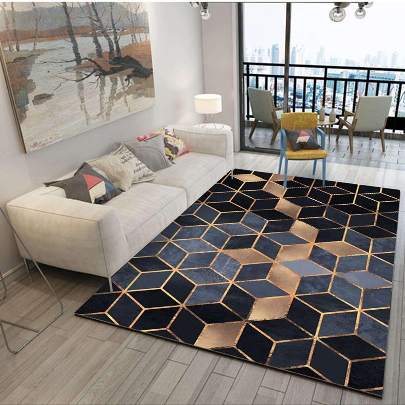 Tapis de salon intérieur extérieur lavable antidérapant pour cuisine