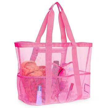 Amazon.com | Mesh Beach Bag for Women, Large Beach Tote Bag