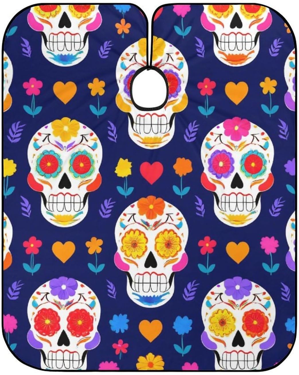 Fashion Hair Cutting Barber Cape, Professional Haircut Salon Cape for Men Women Day Dead Cool Mexican Sugar Skull