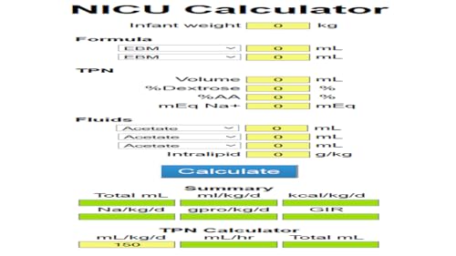 NICU Calculator 2024