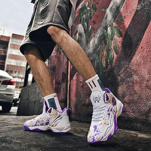 Miniatura 6 de NCNDB Zapatos de baloncesto unisex antideslizantes para correr, zapatos deportivos de baloncesto profesionales, zapatos de moda para hombres