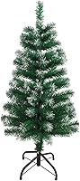 Vista 8 de CCINEE 3Ft Artificial White Tabletop Hinged Christmas Tree with Metal Stand - 130 Branch Tips Mini Christmas Tree for Xmas Party Supplies Home