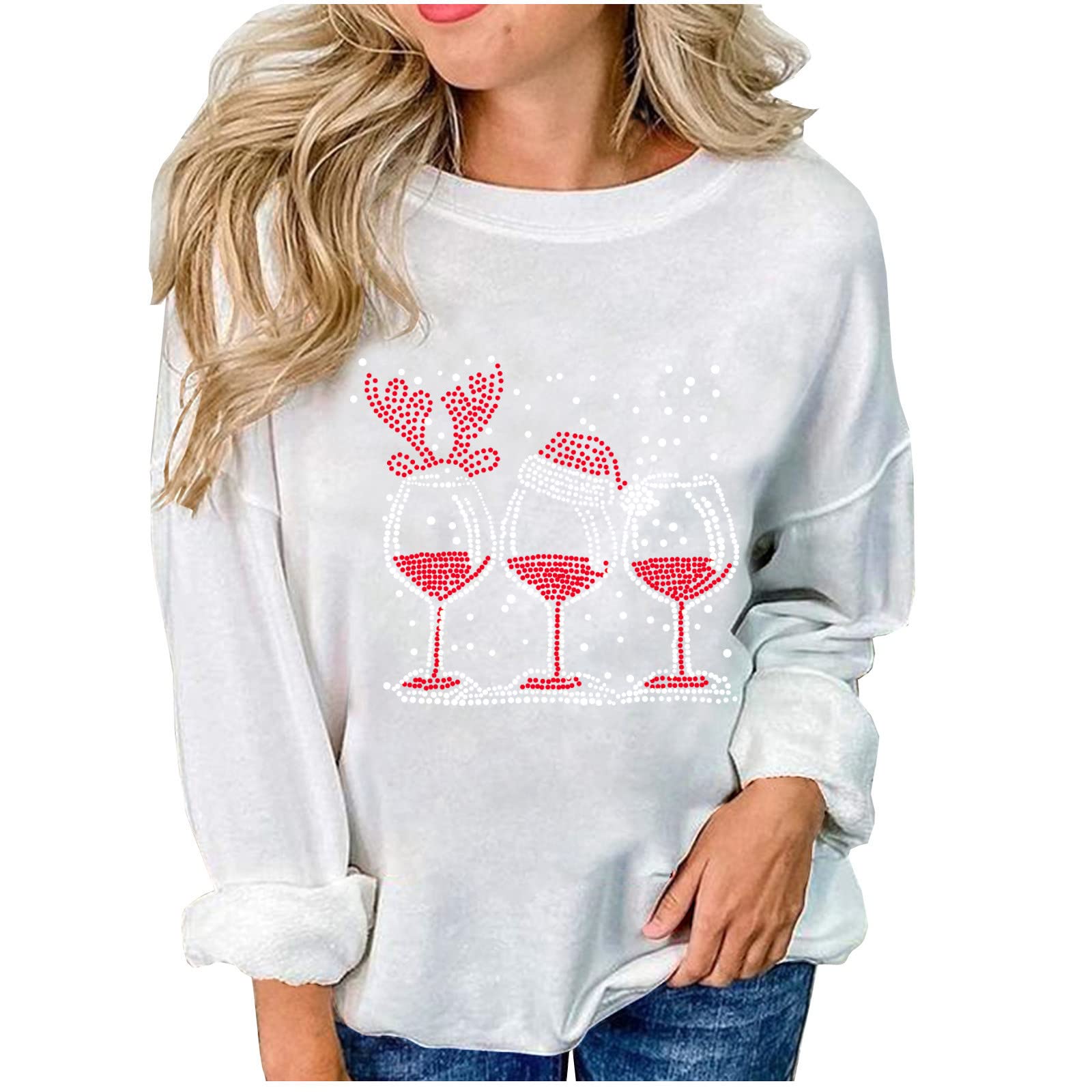 Printed Ladies Sweatshirts Tops 