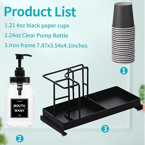 Miniatura 10 de Paquete de 50 vasos desechables pequeños para enjuague bucal de baño, vasos de papel para baño, tazas de papel para aperitivos, baño, expreso,