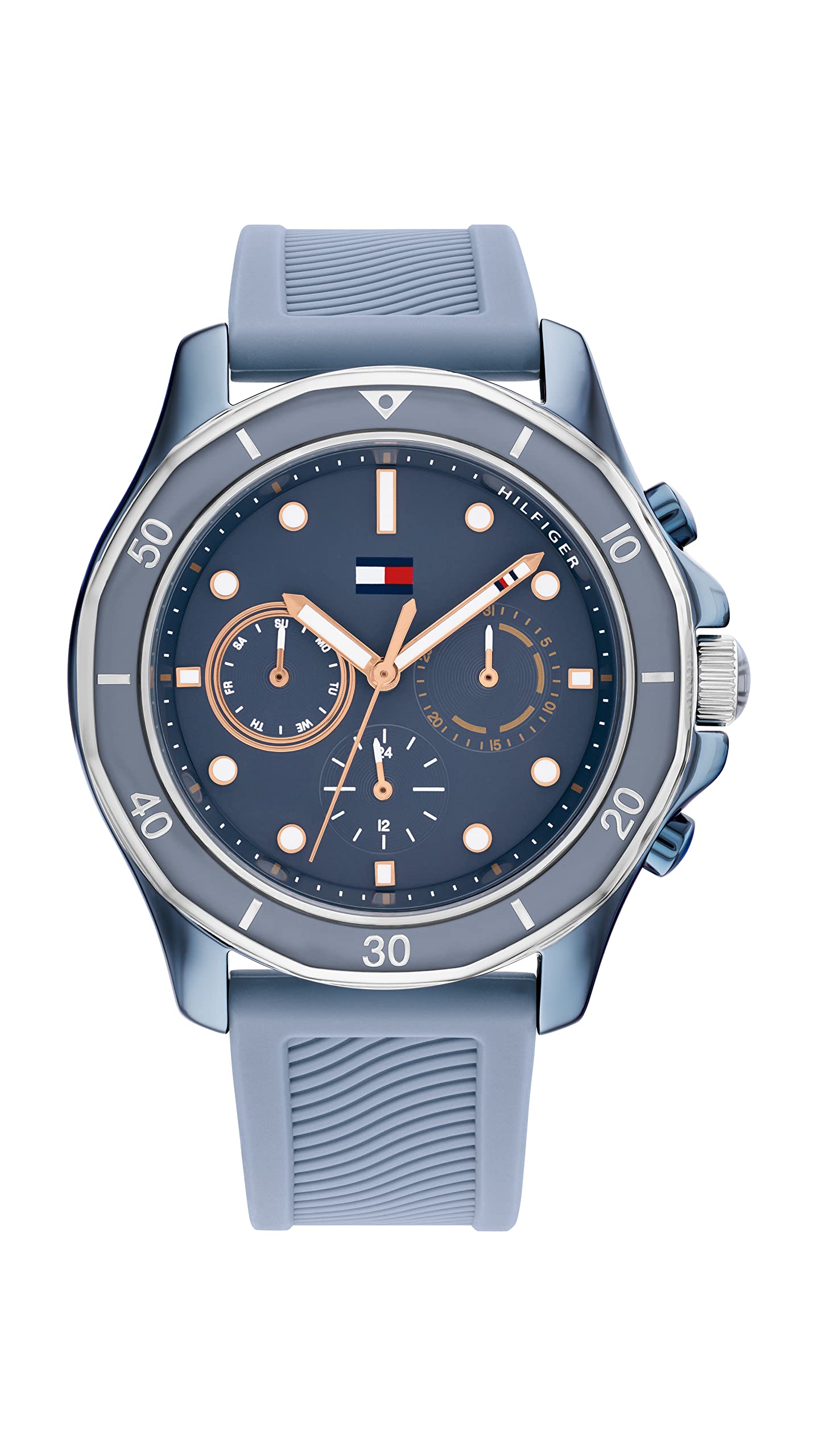 Tommy Hilfiger Blue Dial Blue Silicone Strap Watch for Women-TH1782571 (B0C4615L82) Amazon Price History, Amazon Price Tracker