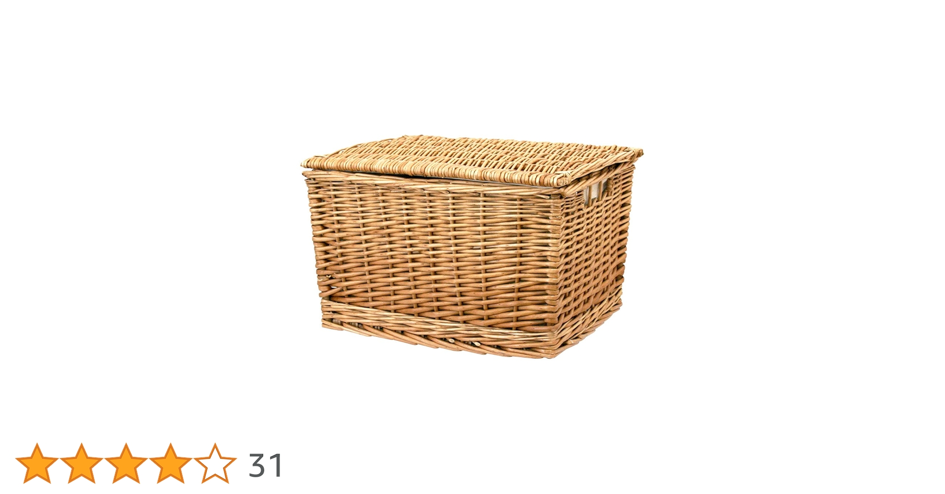 Amazon.co.jp: 天然素材 フタ 付き かご 収納 バスケット L