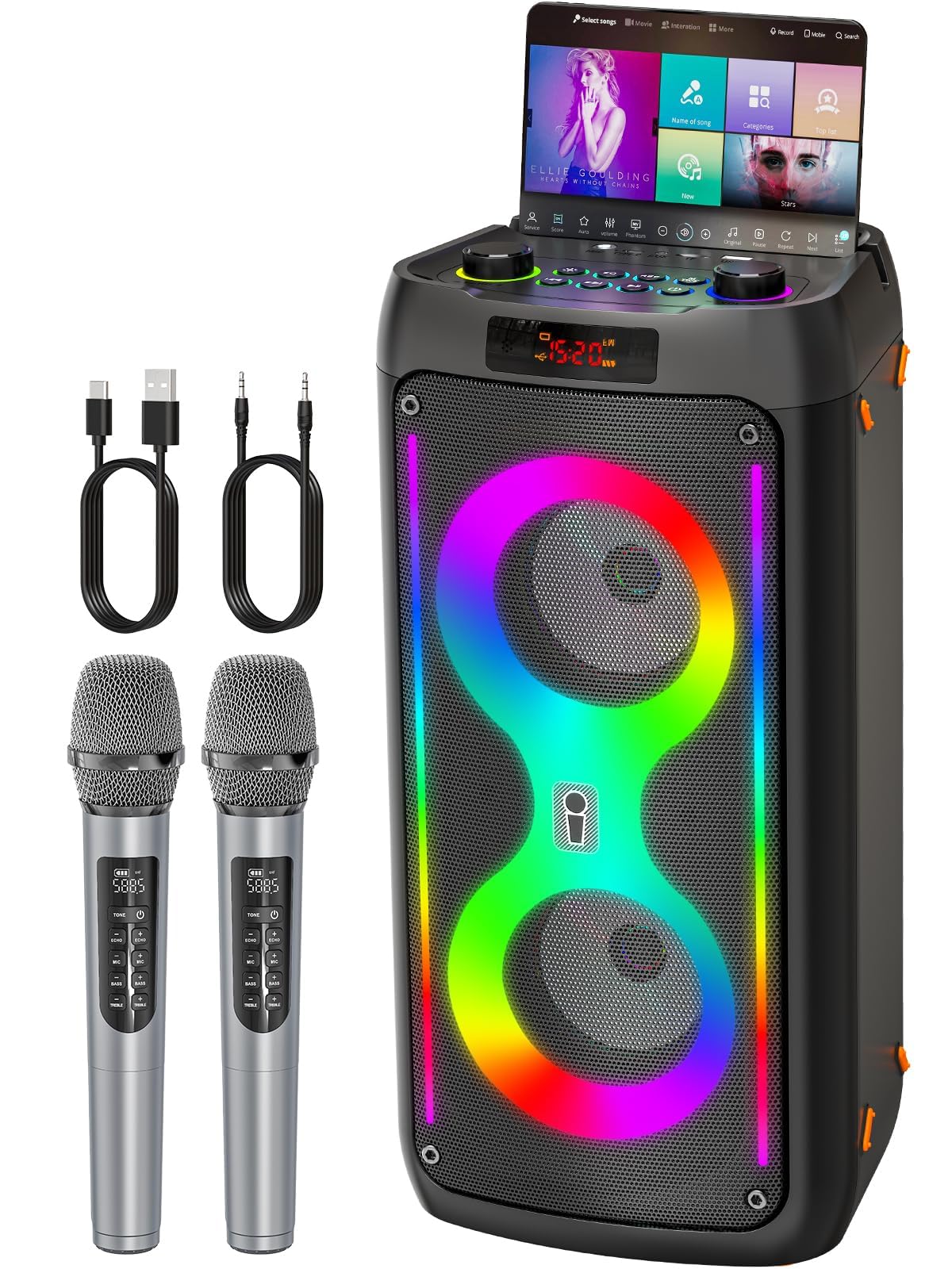 Amazon.com: Karaoke Machine, Portable Outdoor Speaker with 2