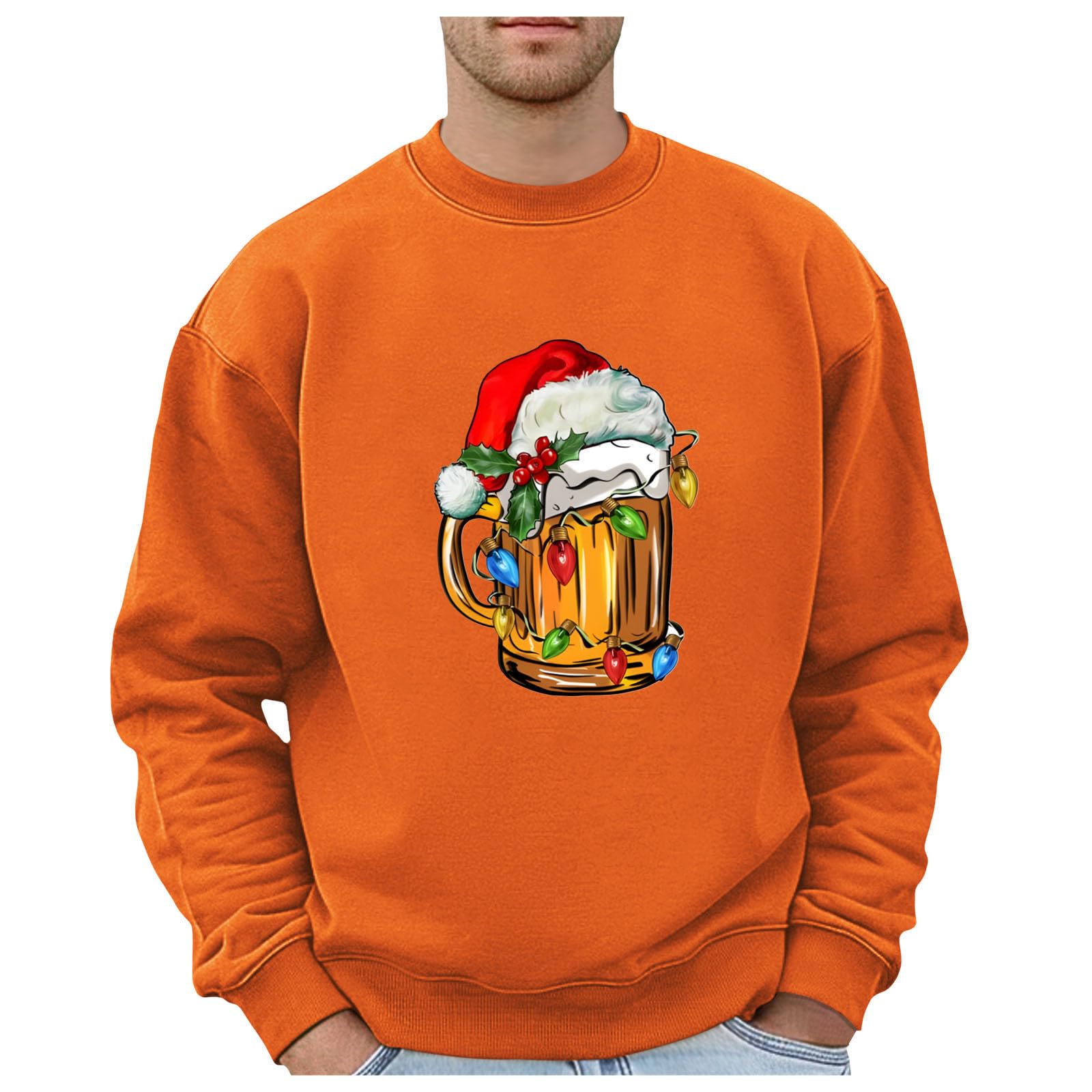 Generisch Sweat à Capuche Décontracté Pour Homme Avec Imprimé Verre à