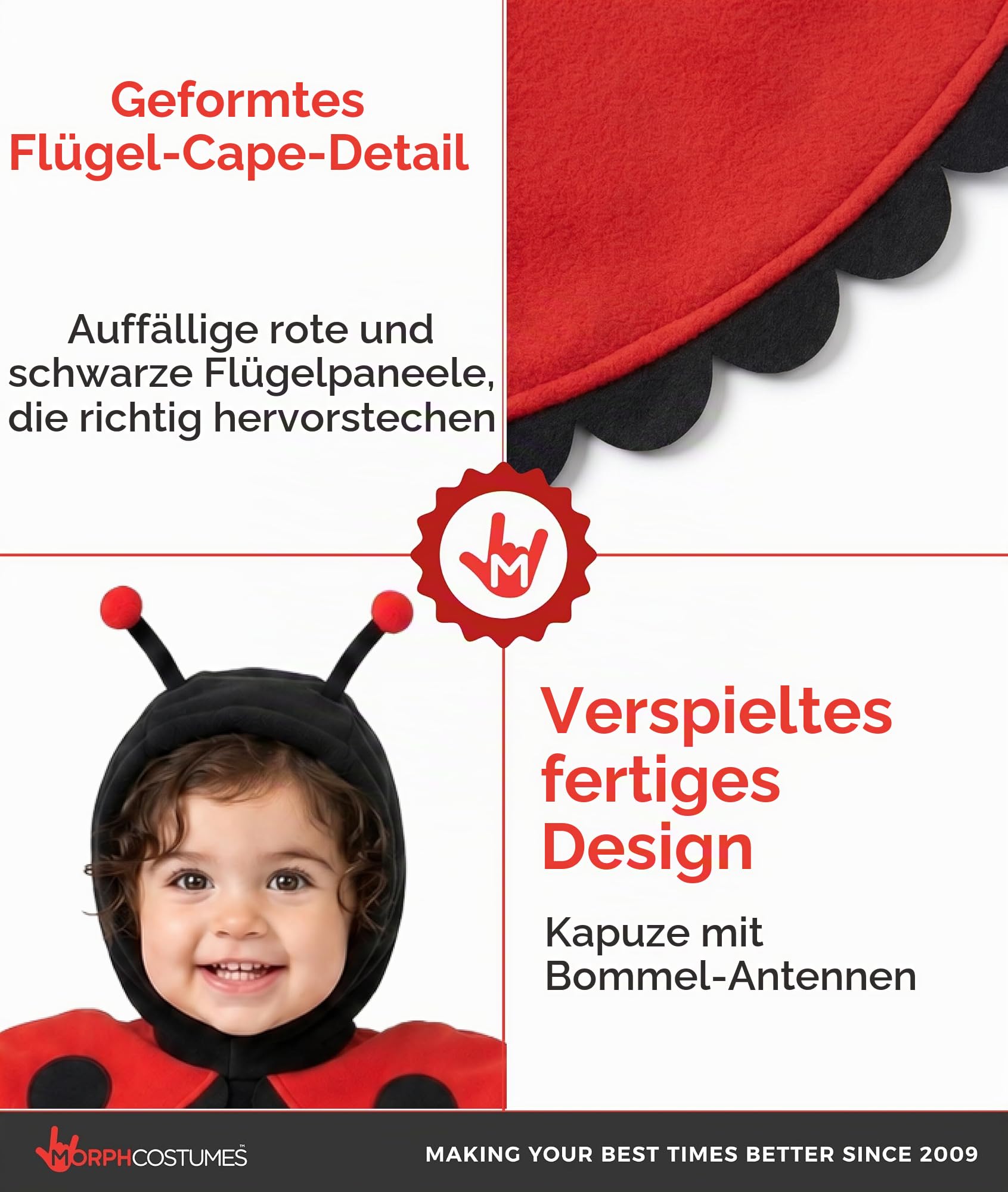 Fun Shack Marienkäfer Kostüm für Kleinkinder – Kinderkostüm für Karneval & Fasching, Größe XXL