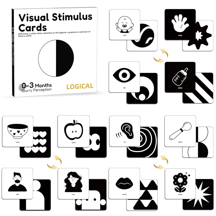 Amazon.com: High Contrast Baby Cards for Newborn Visual Stimulation - Black and White Flashcards for Infant Learning - Gift for Babies 0-3 Months : Toys & Games amazon-com-high-contrast-baby-cards-for-newborn-visual-stimulation-black-and-white-flashcards-for-infant-learning-gift-for-babies-0-3-months-toys-games