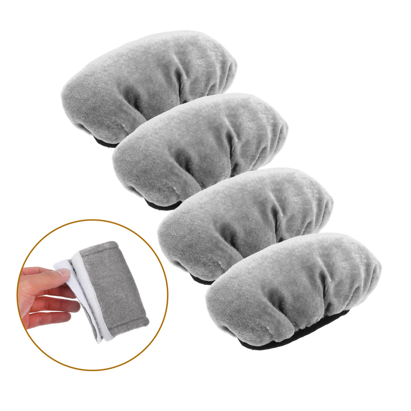 minkissy 5 Juegos Manga de de en las axilas accesorios muleta axila almohadillas para muletas brazo fundas de muletas flexibles muletas accesorios Terciopelo dorado Grey