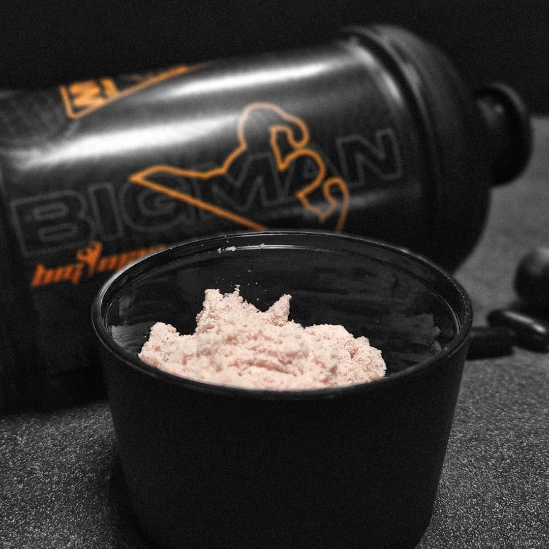 Pack BigMan Ultimate Whey Protein 1 kg + Shaker de REGALO PRO | Aumenta el crecimiento muscular | Entrenamientos intensos | Máxima asimilación (1 KILO, Fresa Platano)