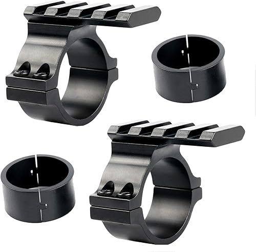 IORMAN 2 unidades de alcance de rifle de 1.181in, 1.000in, 1 pulgada, linterna táctica, montaje de linterna de luz con riel universal Picatinny