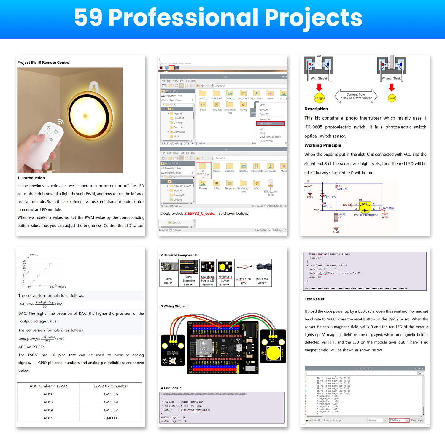 Snapklik.com : KEYESTUDIO 37 In 1 Sensor Modules Kit For Arduino ESP32 ...
