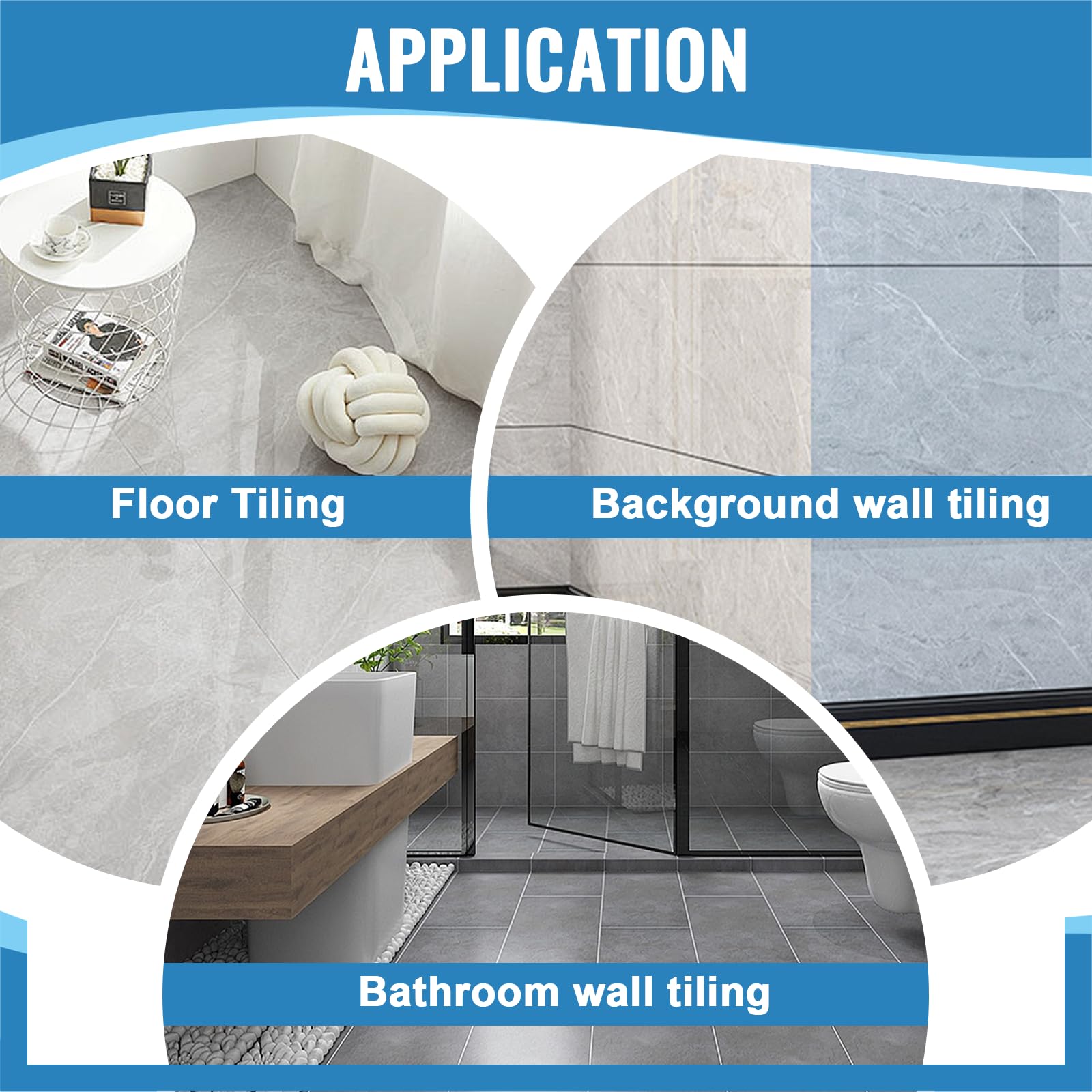 MXBAOHENG Vibradora de azulejos 6 velocidades 19000VPM 4500mA Ventosa Vibradora Azulejos Capacidad de carga 100 kg Vibrador de baldosas de cerámica adecuado para baldosas de 30-120 cm(2 baterías)