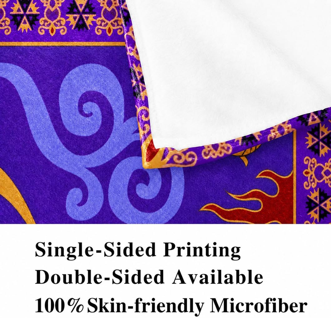 Magic Carpet Style Soft Throw Blanket 150x100 CM/59.0x39.3 INCH