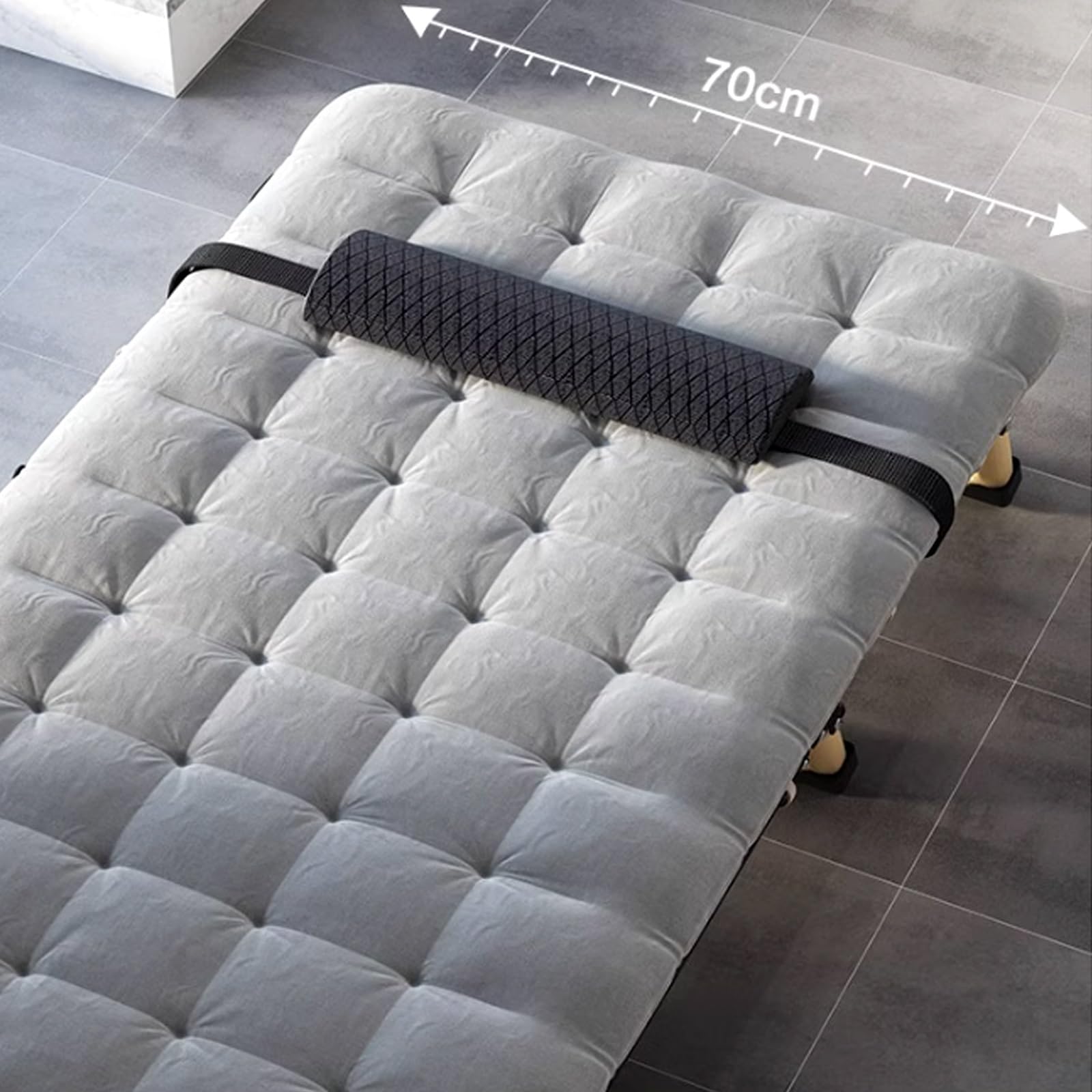 Letto a Scomparsa con Mobile Multifunzionale, Letto Pieghevole, Lettino Portatile e Leggero con Cuscino per Adulti, Nessuna Installazione Richiesta, per Viaggi All'aperto, Escursionismo