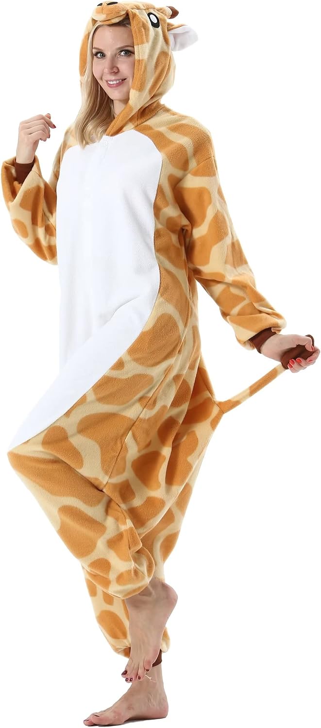 DarkCom Kids Animal Onesie,Women and Mens Cosplay Giraffe Onesie Halloween Costume Christmas Pajamas Sleepwear - Image 6