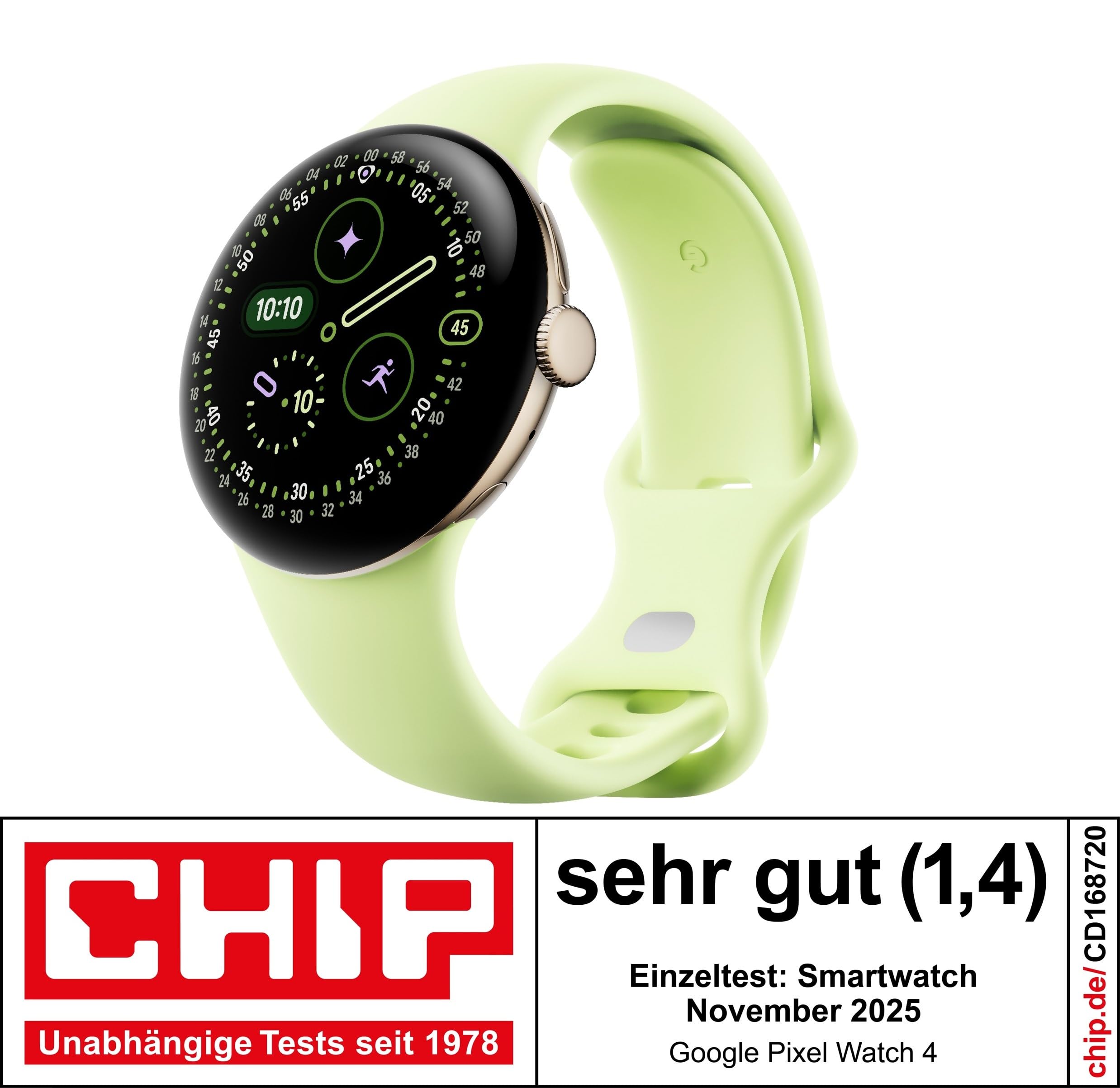 Google Pixel Watch 4 (41 mm) – Android-Smartwatch mit gewölbtem Display und Fitness-Tracking und Unterstützung von Gemini… – Ansicht 2