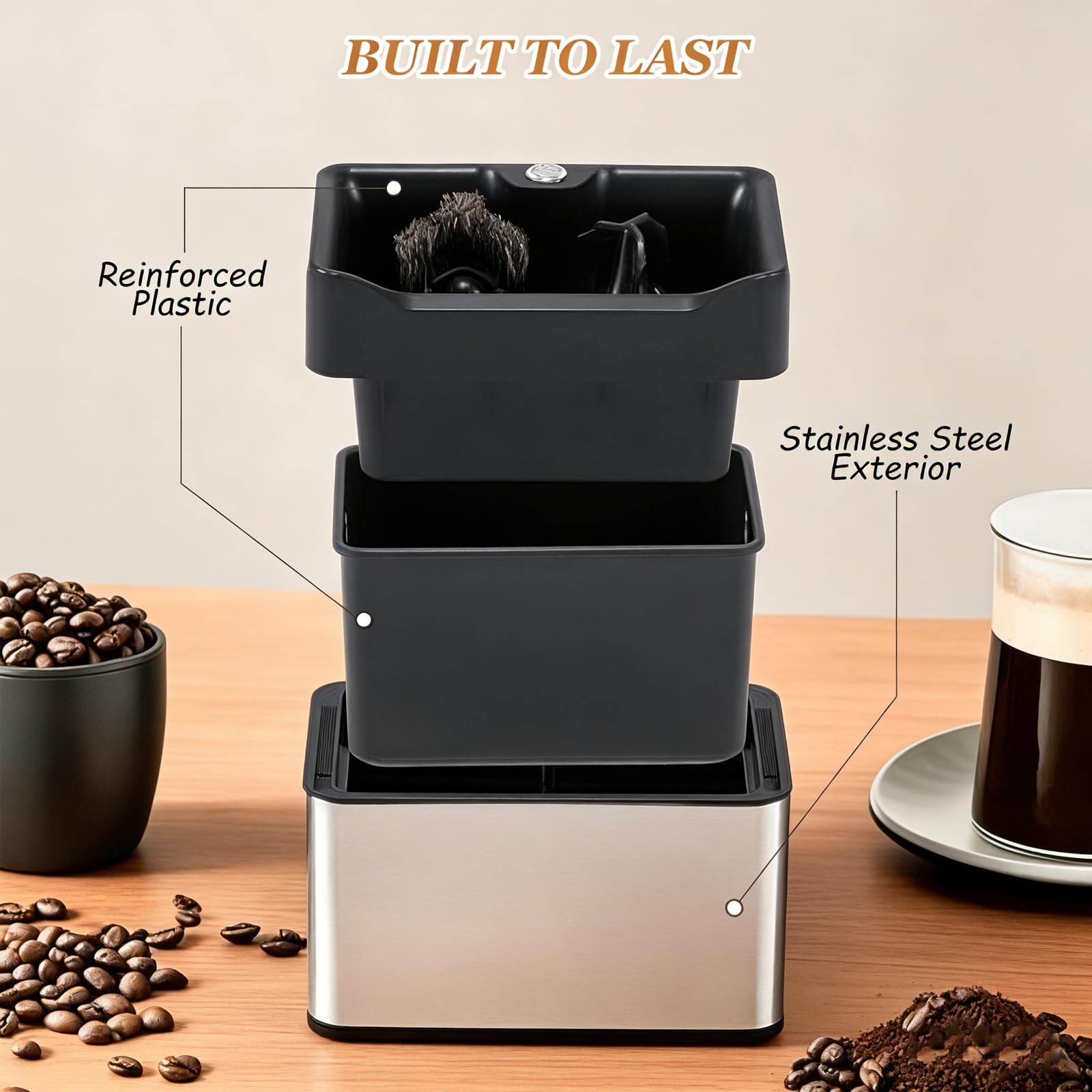 Limpiador eléctrico de café molido para máquina de espresso, cepillo de limpieza automático y limpiador de polvo, ideal para uso doméstico y comercial