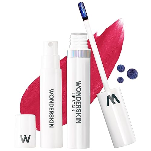 Miniatura 81 de Wonderskin Wonder Blading - Tinte labial rojo de larga duración, tinte labial resistente al agua, tinte labial natural, no mancha (Divine masque)