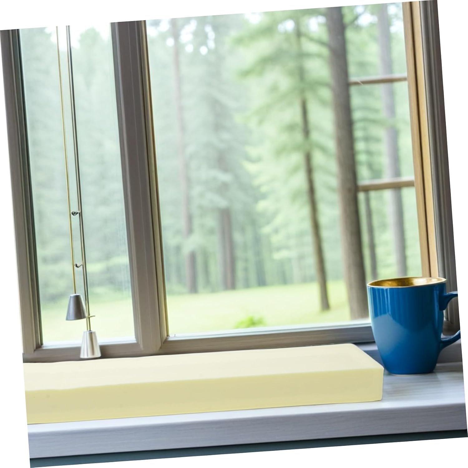 2pcs Window Moisture Absorber Sponge Strips for Window Sill and Ledges, Reusable Condensation Prevention Tape Versatile Installation for Home and Living Room