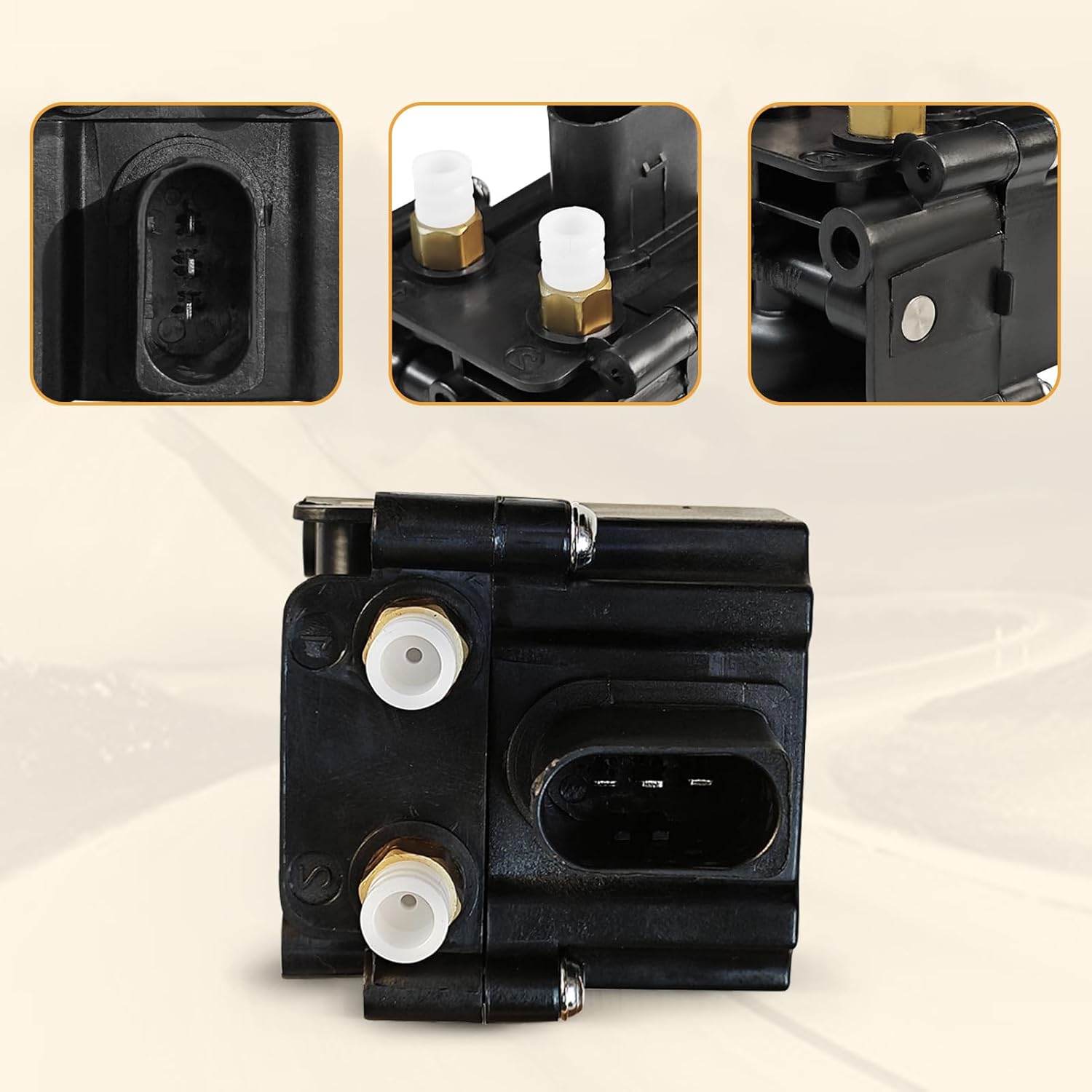 MILLISEC Air Suspension Valve Block Compatible with 2004-2013 BMW X5 (E70),X6 (E71/E72),5-Series (E61) Touring Wagon, Control Valves OE Replace# 37206789937, 37206789938