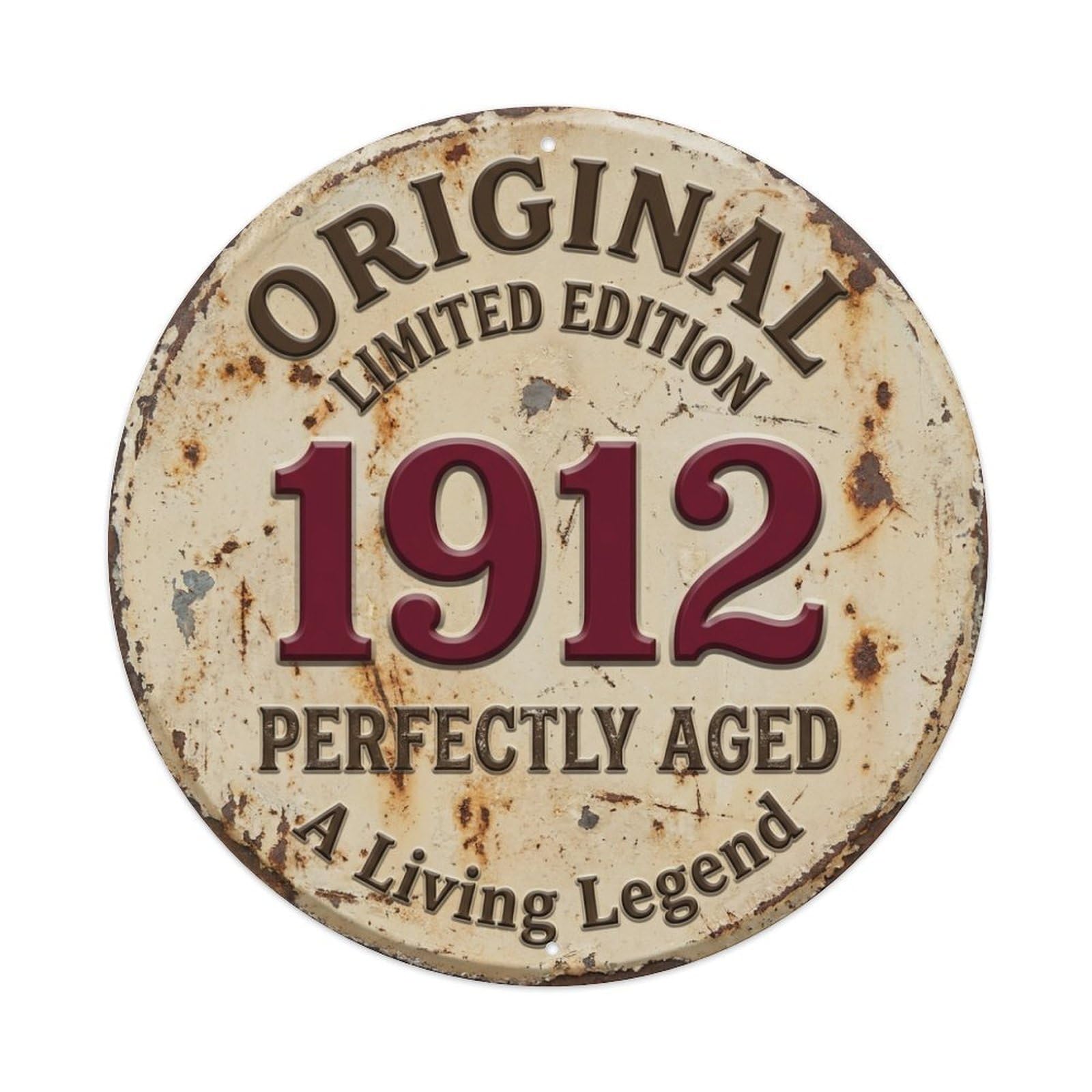 Original 1912 Limited Edition Perfectly Aged Live Legend Metal Tin Sign