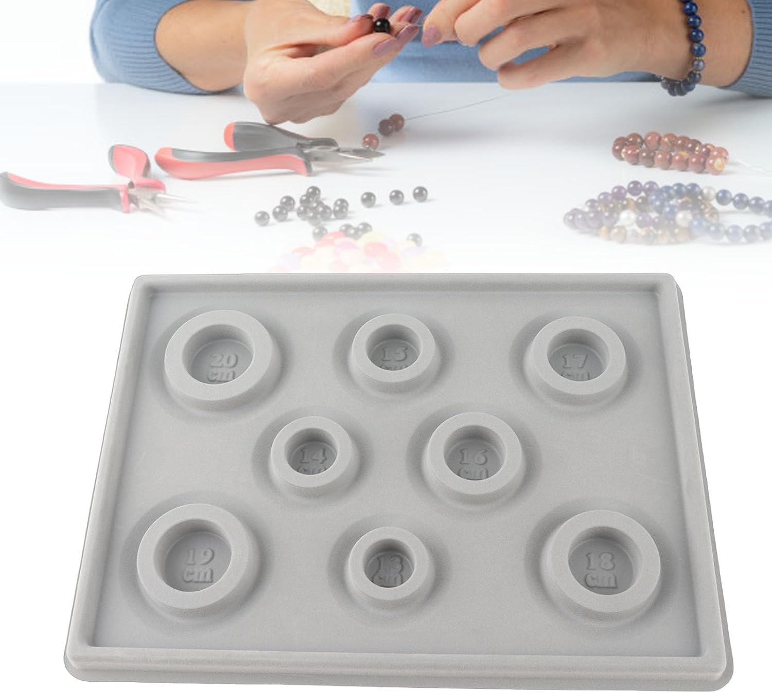 Bead Design Board, Bracelet Design Board for Necklace Bead Jewelry Organizer DIY Jewelry Making Tray
