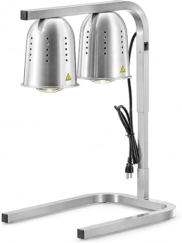 TableTop King Stainless Steel Free Standing Heat Lamp with 2 Bulbs - 120V 500W