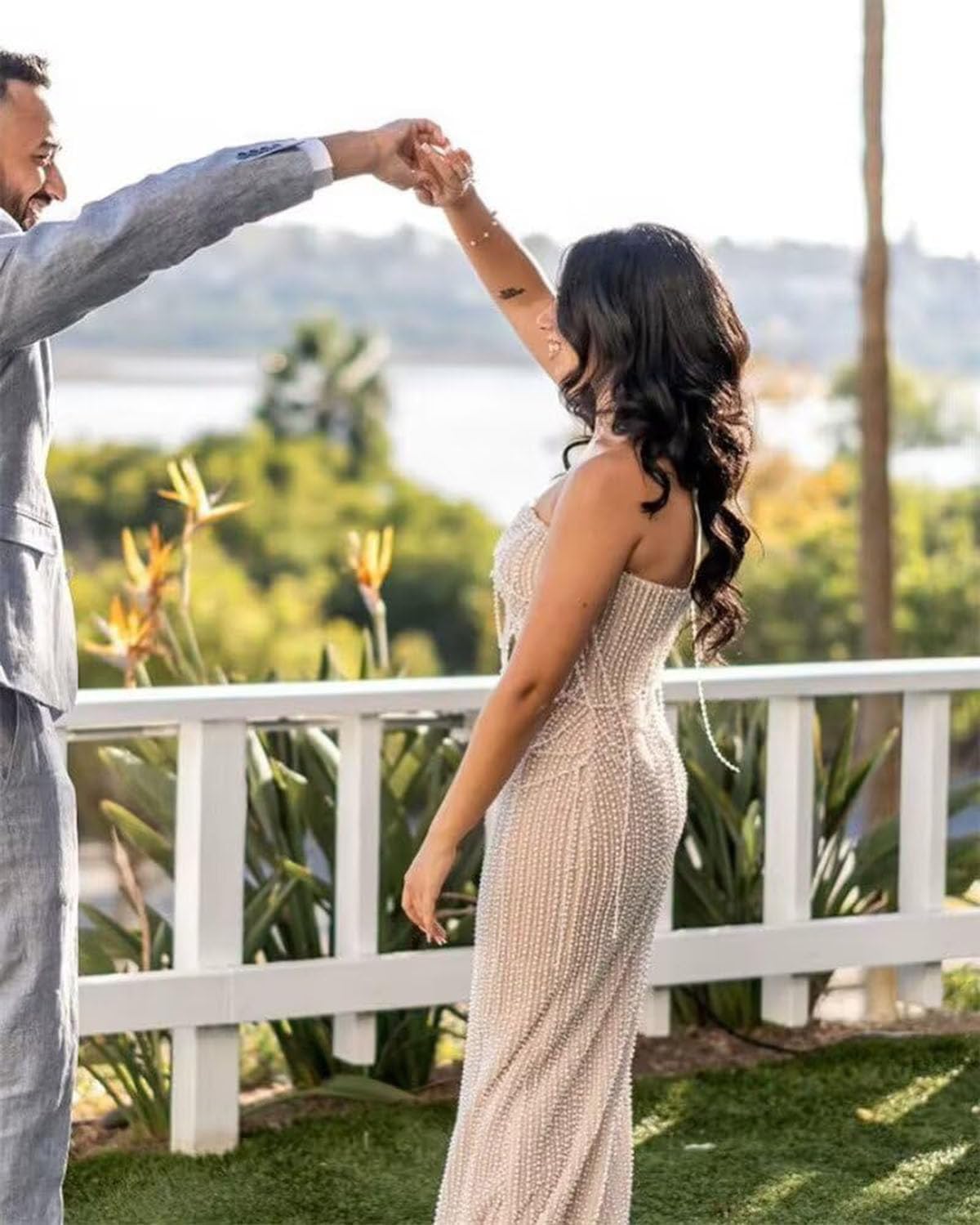 TTYBridal Sequin Tube Wedding Dress for Women 2026 Beaded Sparkly Formal Cocktail Evening Party Maxi Gowns - Image 6