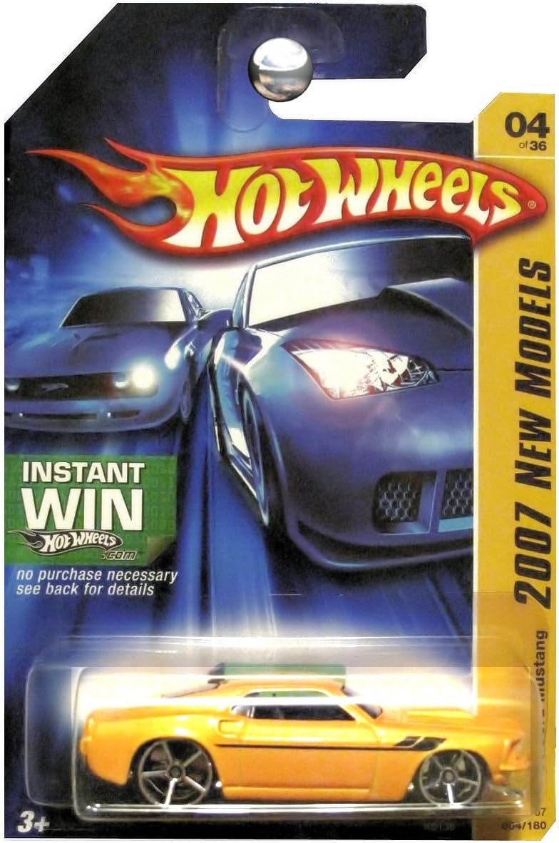 1969 FORD MUSTANG Hot Wheels 2007 New Models Series YELLOW Classic Sport Coupe '69 Ford Mustang 1:64 Scale Collectible Die Cast Metal Toy Car Model #4/36