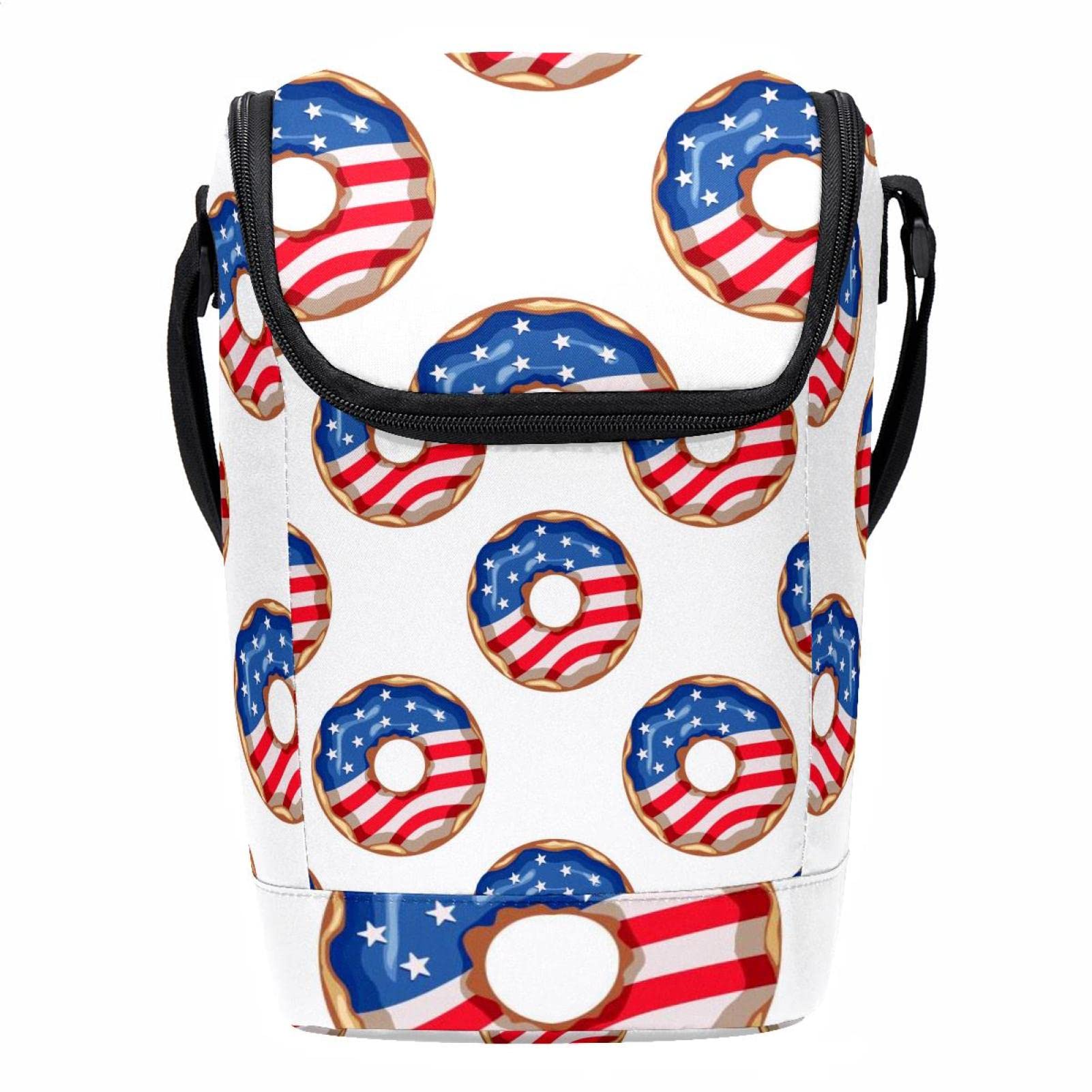 Bolsa de almuerzo con bandera americana para oficina y picnic