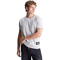 Calvin Klein Badge Turn Up Sleeve J30J323482, Top in maglia a maniche corte Uomo