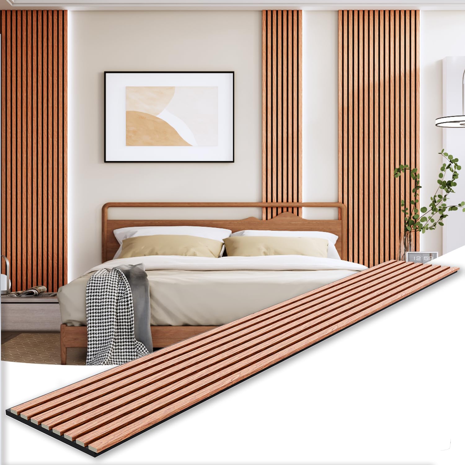 Amazon.com: Wood Panels for Wall, 3D Soundproof Slat Wall Paneling, 2 ...