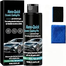 Nano-Quick Ceramic Coating Pro,Nano Quick Coat Restoring,Car Nano Quick Coat Restoring,Quick Effect Coating Agent for Car Paint for Dust-Proof Glass Effect and Lasting Luster 1Pcs