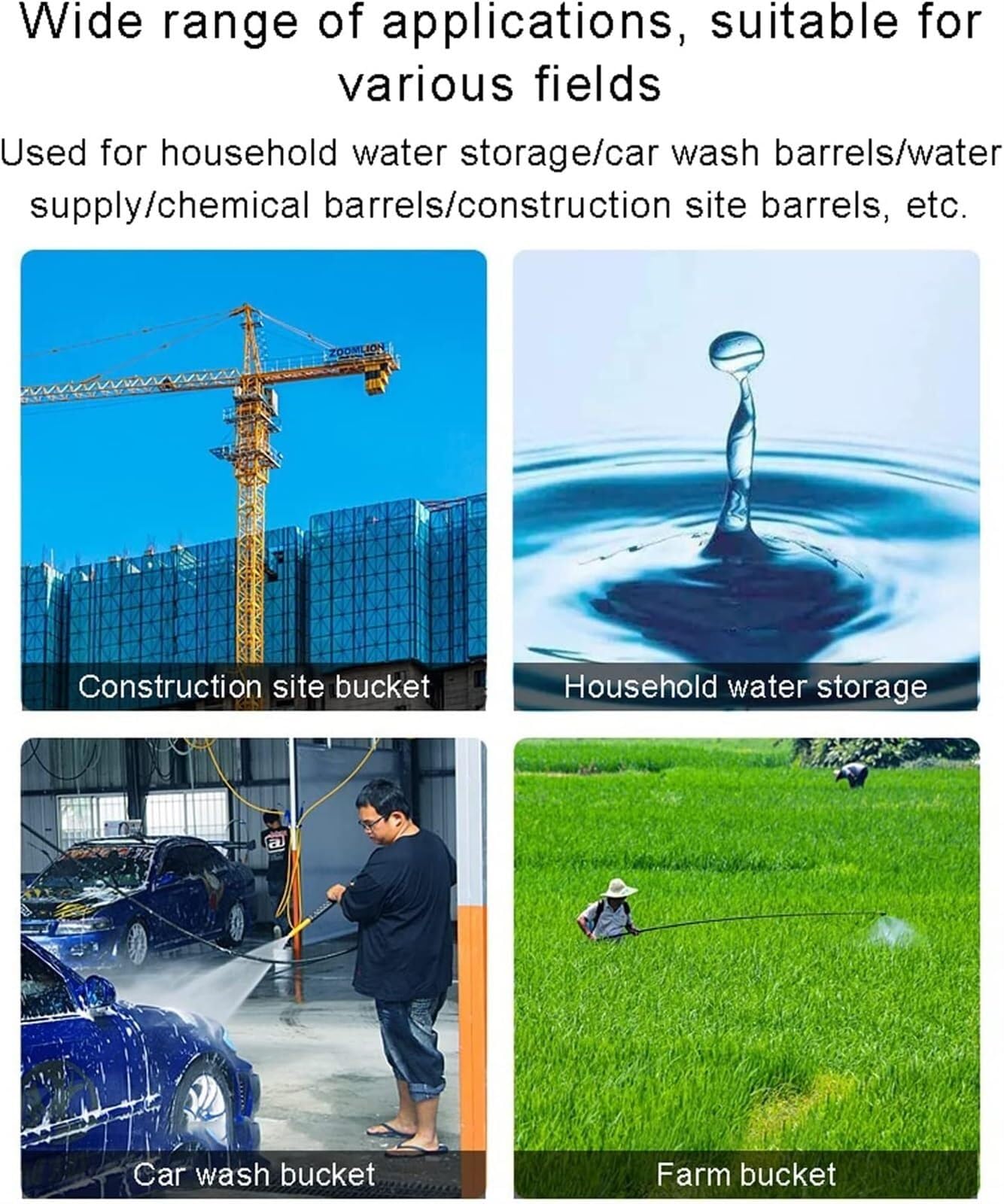 LICOME Plastic Water Tank Water Storage Containers Camping & Hiking Water Container Multifunctional Cold Water Camping Water Storage(200L)