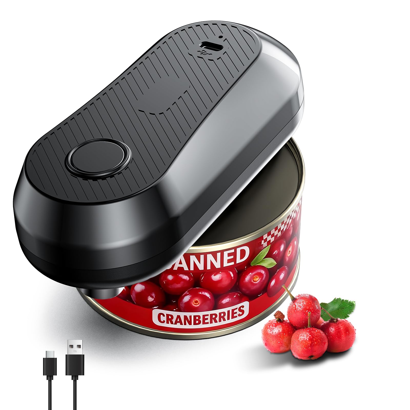 Electric Tin Opener, Electric Can Opener Rechargeable, Can Openers 360° One Button Automatically Open Any Size Cans, Safe, Reliable and Easy, Kitchen Best Choice