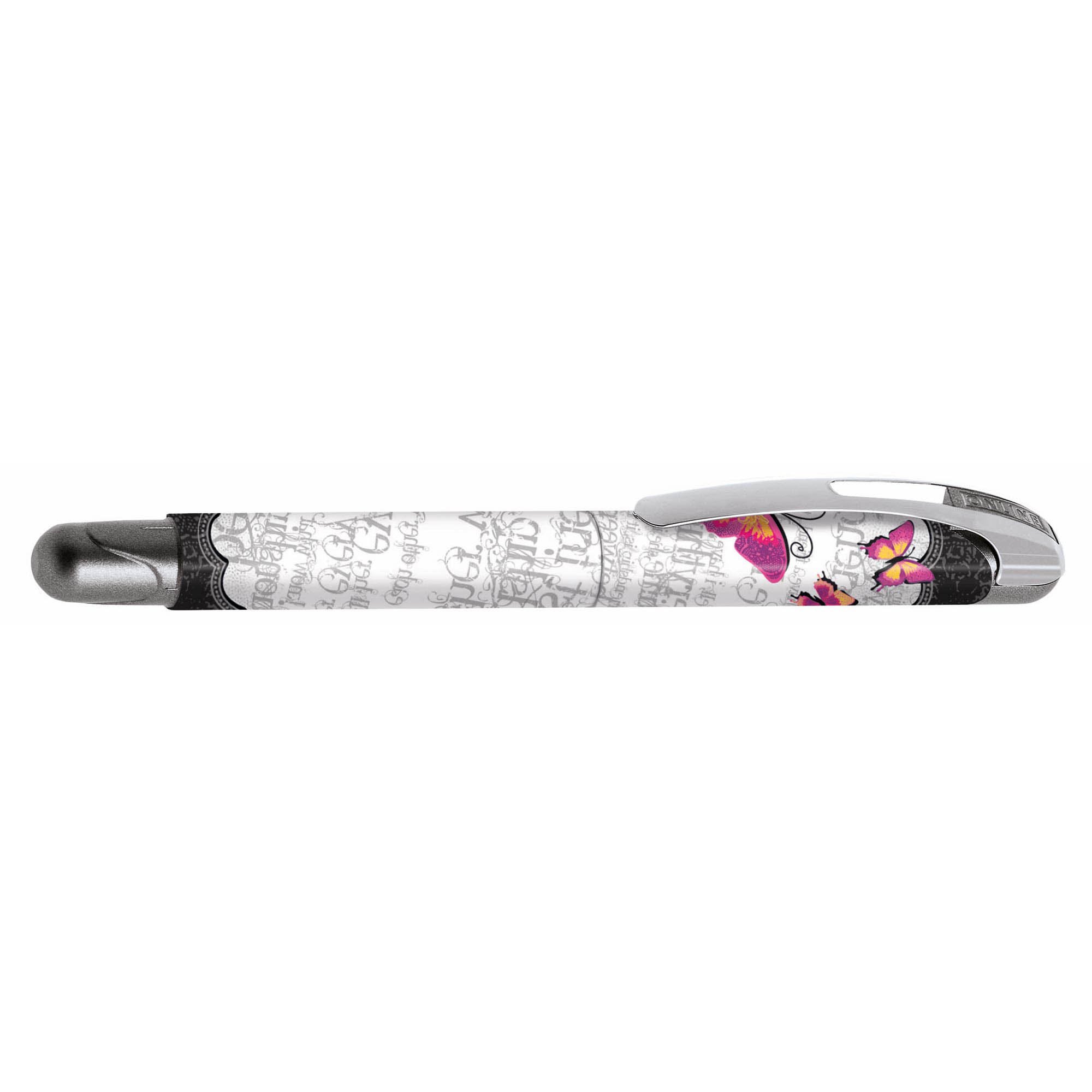 ONLINE College Ink Pen Butterfly │ ergonomiczne pióro wieczne do szkoły / na uczelnię │ solidna średnia stalówka, miękka część z miękkim uchwytem │ do standardowych wkładów atramentowych │ do wielokrotnego napełniania, idealne dla początkujących, uczniów