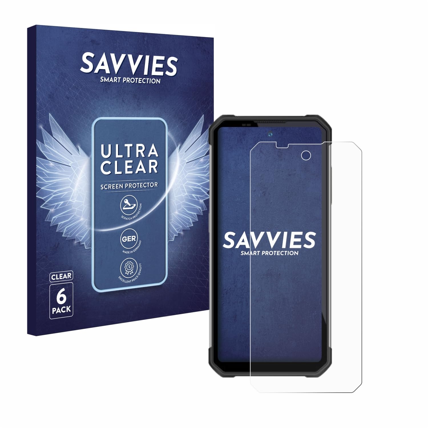 Savvies 6 Pellicole Protettive Per Oukitel WP17 - Trasparenti, Anti-graffio, Facili Da Applicare Senza Bolle