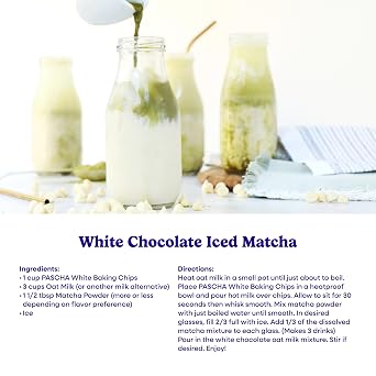 Pascha, Organic White Rice Chocolate Baking Chips, 7.1 Ounce