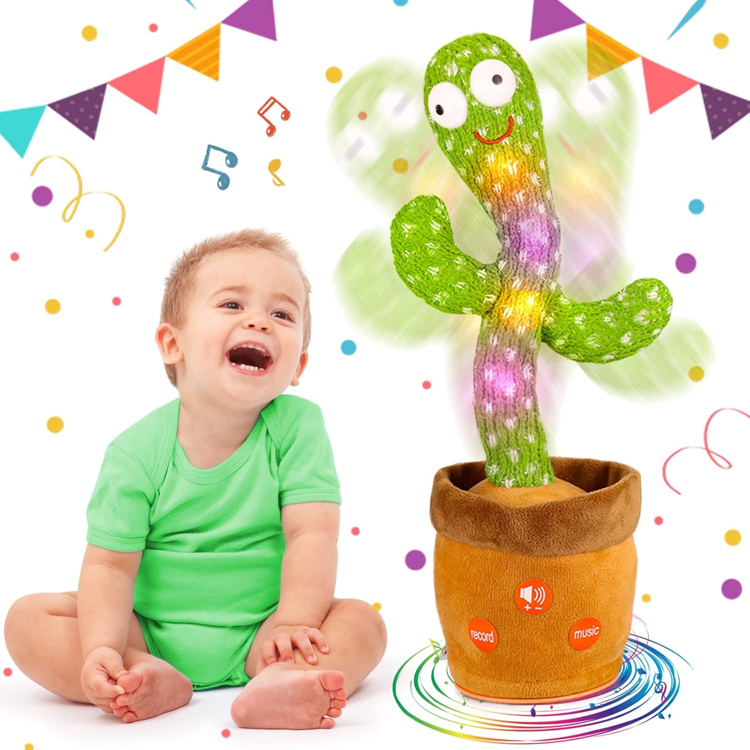 Buy Emoin Dancing Cactus Repeats, Adjustable Volume Talking Cactus Toy, Recording Cactus Toy