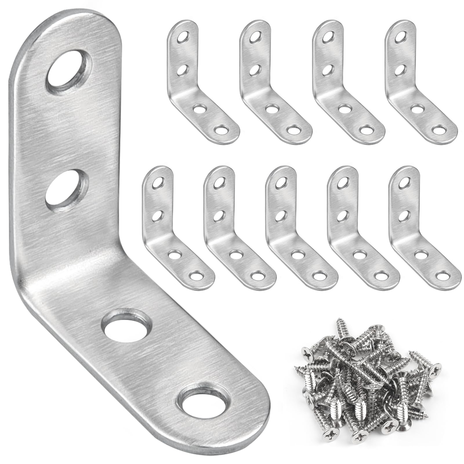 Winkelverbinder Edelstahl Winkel Metallwinkel 90 Grad L Form Möbelwinkel Kleine Winkel Metall Mit Schraube für Holz Möbel Tabelle Stuhl