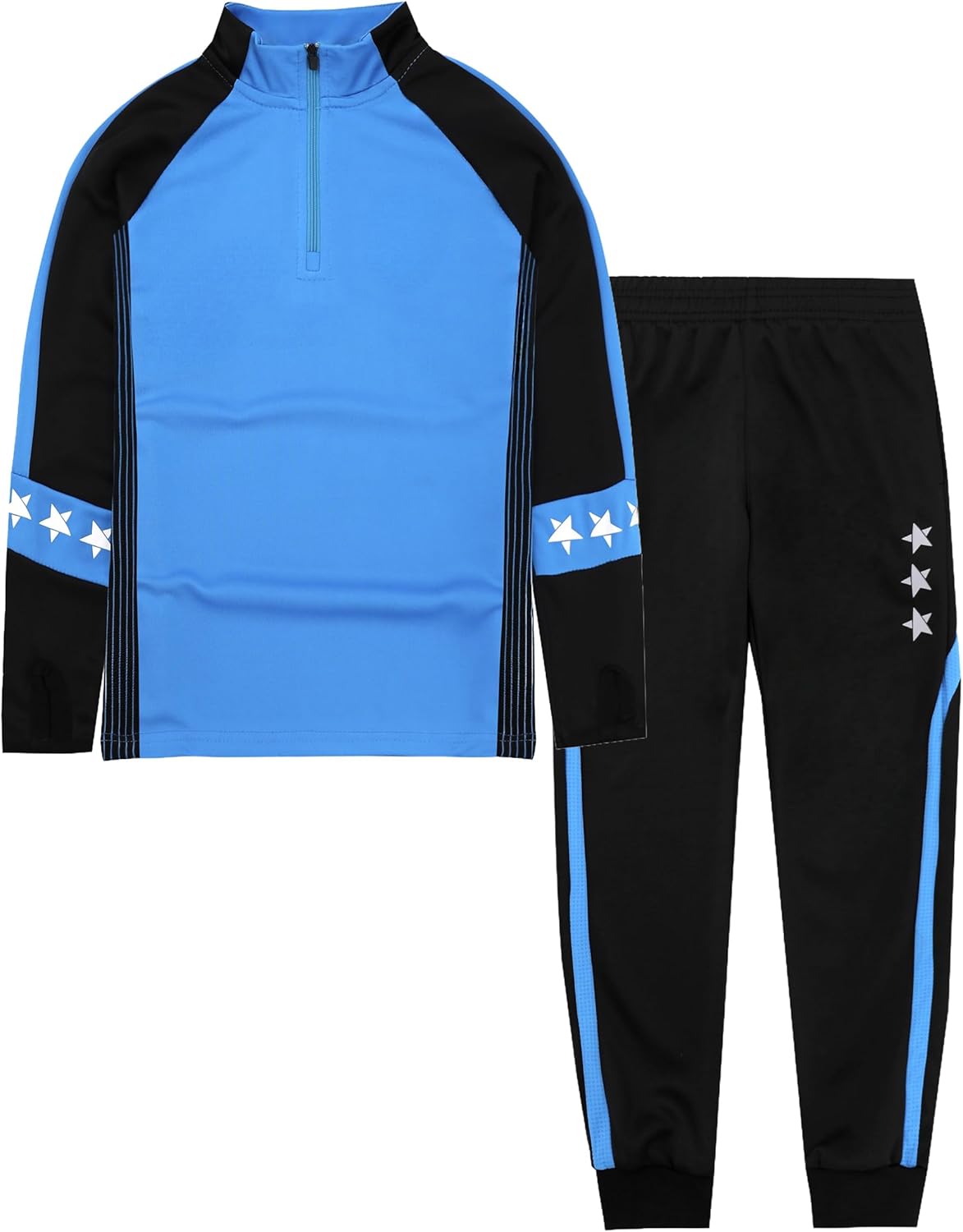 Hiheart Boys Tracksuit 2 Piece Athletic Tshirt Jogger Pant Set Active Sportswear