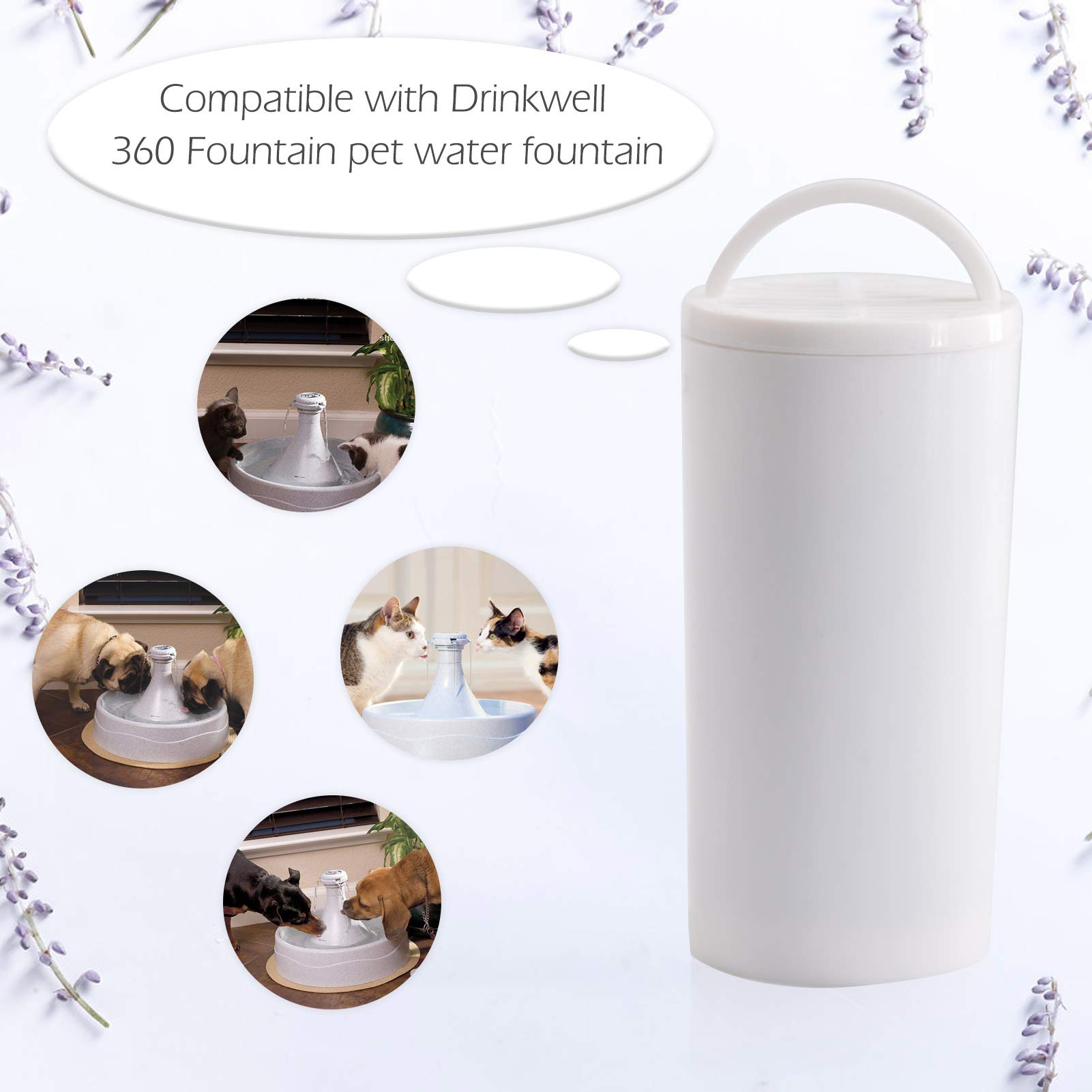 Pack de 12 Filtros de Repuesto Compatible con 360 Fountain Cat