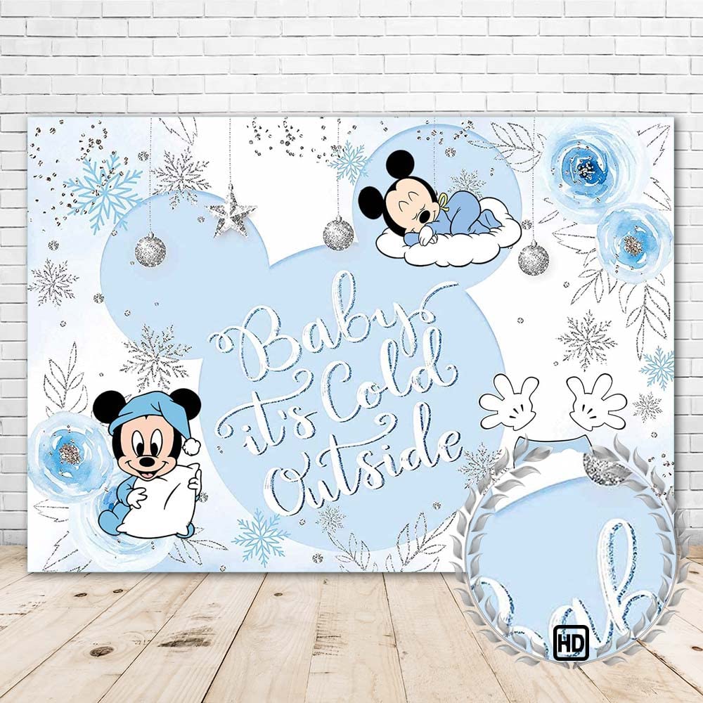 Backdrop Royal Mickey Mouse Baby Shower Favor Box Royal Mickey