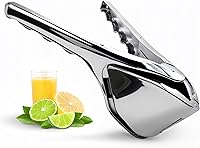 Vista 1 de Exprimidor de limón de metal resistente, exprimidor manual de cítricos para lima y naranjas pequeñas, revestimiento de esmalte resistente a