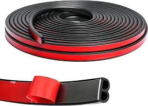 Car Door Seal Strip, Car Weather Stripping, Double Layer Self-Adhesive Car Door Rubber Seal Strip, Soundproof Self Adhesive Auto Sealing Strip Accessories Compatible with Most Trucks SUVs