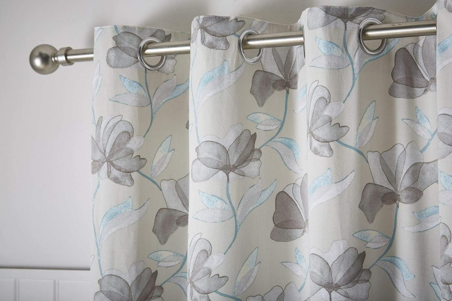 Portfolio Springfield-Teal-Eyelet Curtains, 66x90/168x229cm, 168_x_229_cm - Image 3