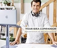 Vista 3 de Soporte ajustable para laptop para escritorio, soporte para portátil de DJ de altura ajustable, soporte elevado para portátil para modo de pie